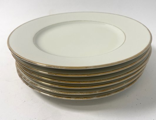 Set Of 6 Royal Limited Golden Ivory Salad Dishes