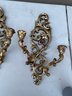 Pair Of Modern Syroco  Style Ornate Candleabra Wall Hangs 2 Candles Each!