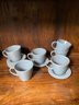 Set Of 6 Ikea Gray Cups And Saucers