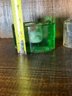 2 Cats Eye Glass Candle Holders