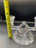 Pair Of Beautiful Table Top Small Crystal Candelabras