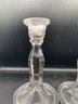 Pair Of Crystal Candlesticks 8 Inch