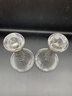 Pair Of Crystal Candlesticks 8 Inch
