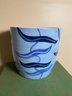 7 Inch Tall Blue Pottery Planter