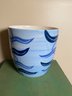 7 Inch Tall Blue Pottery Planter