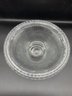 Vintage 8 Inch Crystal Standing Bowl Frosted Glass Design