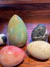 Lot Of 8 Polished Stone Eggs