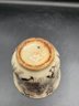 Vintage Small Tea Cup Black Vine Design Pottery