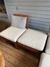 4 Piece Wooden Ikea Patio Lounge Set With Cushions, Great Condition.