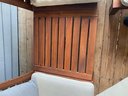 4 Piece Wooden Ikea Patio Lounge Set With Cushions, Great Condition.