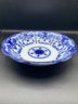 Antique Flow Blue Conway Pattern 9 Inch Bowl New Wharf Semi-Porcelain England