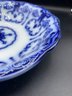 Antique Flow Blue Conway Pattern 9 Inch Bowl New Wharf Semi-Porcelain England