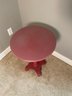 Small Red Circle Side Table