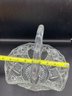 Elegant Crystal Glass Display Bowl With Handle