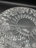 Elegant Large 11 Inch Crystal Frosted Glass Design Serving Platter