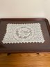 Imperial Furniture - Grand Rapids MI - Genuine Mahogany Glass Top Removable Tray Serving Table