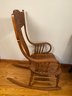 Traditional Amish Style Press Back Rocking Chair - Solid Oak