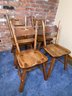 Set Of 4 Quality Cushman Colonial Creation Maple Chairs - Sturdy & Comfortable!