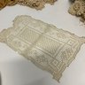 A Huge Lot Of Crocheted & Hand Crafted Ornate Vintage & Antique Linens