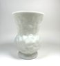 Vintage E.O. Brody Textured Wrinkle Pattern Milk Glass Art Deco Flower Vase