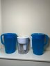 Trio Of Water & Beverage Pitchers, Including 2 One Gallon Rubbermaid, & A Brita Water Filter Pitcher