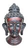 Gorgeous Carved Wooden Buddha Head Bust 6inches Tall