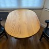 Perfect Size Oak Oval Kitchen Table, 30inch By 40inch