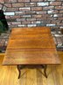 Beautiful Antique Square Oak Side Table With Two Tiers - Would Make A Great Plant Stand!