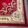 Elegant Large Red 9x12 Hand Woven Area Rug Beautiful Color