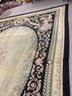 Large Vintage Handmade Woven Black And White Spanish Room Size Rug, Needs A Cleaning 11'x 14'6'