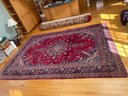 Stunning Persian Red Medallion Floral Hand Knotted Wool Rug With Beautiful Colors, Room Size, 8'1'x10'9'