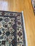 Beautiful White And Blue Persian Style Hand Knotted Rug 6'x8'10'
