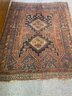 Antique Persian Hand Woven Rug With Unusual Design  Red And Blues