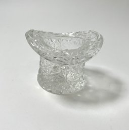 Cut Glass Hat Shaped Toothpick Holder