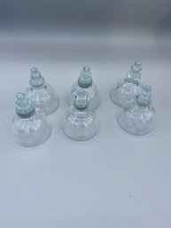 Lot Of 6 Small Bell Shaped Glass Domes