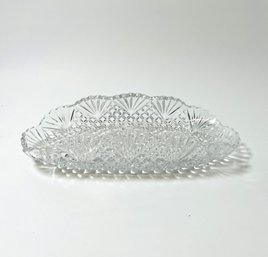 Clear Pressed Glass Celery Dish