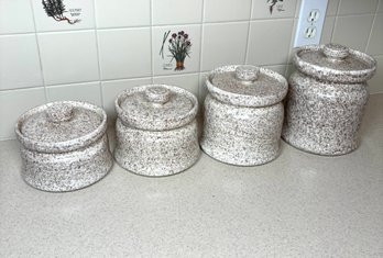 Set Of 4 Ceramic Kitchen Canisters