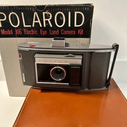 Polaroid Camera: Model J66 Electric Eye Land Camera Kit With Original Box & Carrying Case