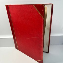 Photo Album Filled With Antique Photographs And Travel Cards