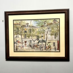 Jean Marc Lambert (French, 20th/21st Century) Watercolor Painting Of Paris, Framed & Matted