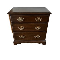 Harden Furniture Co Mahogany Three Drawer Cabinet / Nightstand