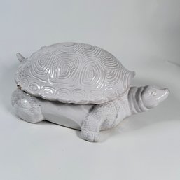 Large Ceramic Turtle Lidded Pottery Bowl