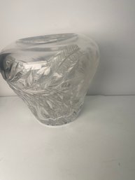 Pressed Glass Crystal Vase