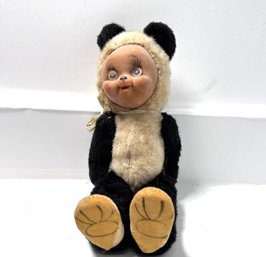 Vintage Panda Dressed Doll