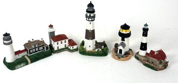 Lot Of Decorative New England Lighthouse Figurines