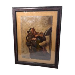 Incredible Oil Painting On Cut Canvas, Professionally Framed & Matted, Signed G. Alexo