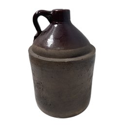 2 Of 2: Brown & White Vintage Stoneware Handled Jug