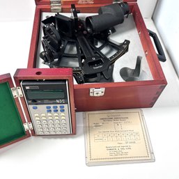 Tamaya Precision Marine Sextant With Original Case, Paperwork, & Astro-Navigation Calculator