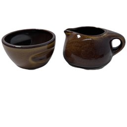 Chicory Pottery Sugar & Creamer By Russel Wright For Oneida