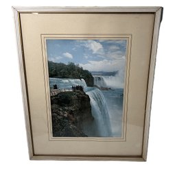 Vintage Print Of Niagara Falls, Framed & Matted